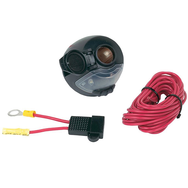HOPKINS 12-VOLT SOCKET WITH LIGHT WIRE & FUSE
