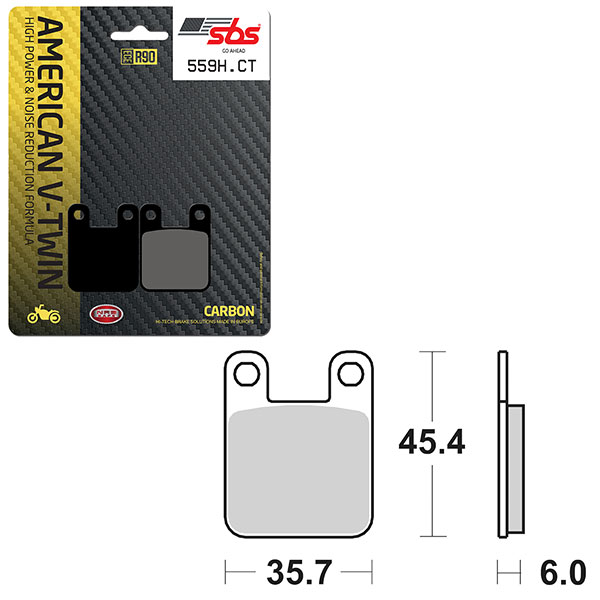 SBS HIGH POWER & NOISE REDUCTION CARBON FRONT BRAKE PAD