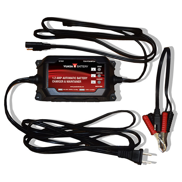 YUASA 1.2 AMP AUTOMATIC BATTERY CHARGER & MAINTAINER