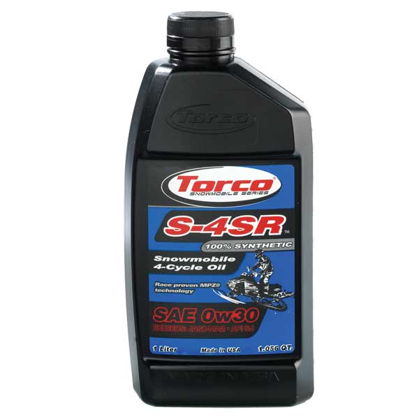 TORCO S-4SR SNOWMOBILE 4-CYCLE OIL SAE 0W30 100% SYNTHETIC 12PK
