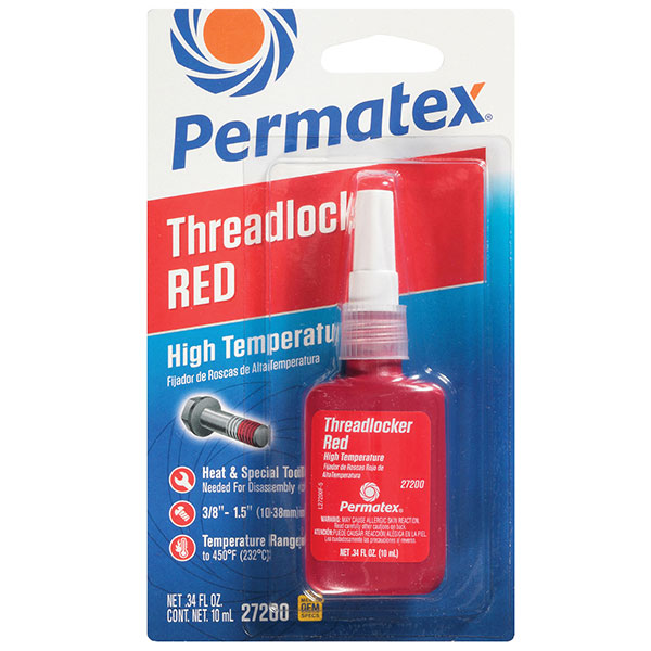 PERMATEX RED HIGH STRENGTH & TEMPERATURE THREADLOCK